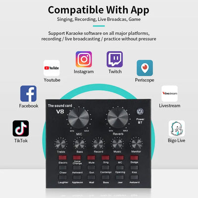 MICROPHON BM 800 AVEC CART SON V8